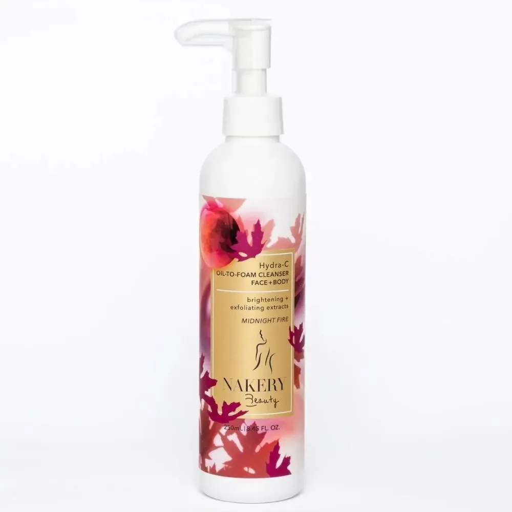 Nakery Beauty Hydra-C Oil to Foam Cleanser for Face + Body choose your scent